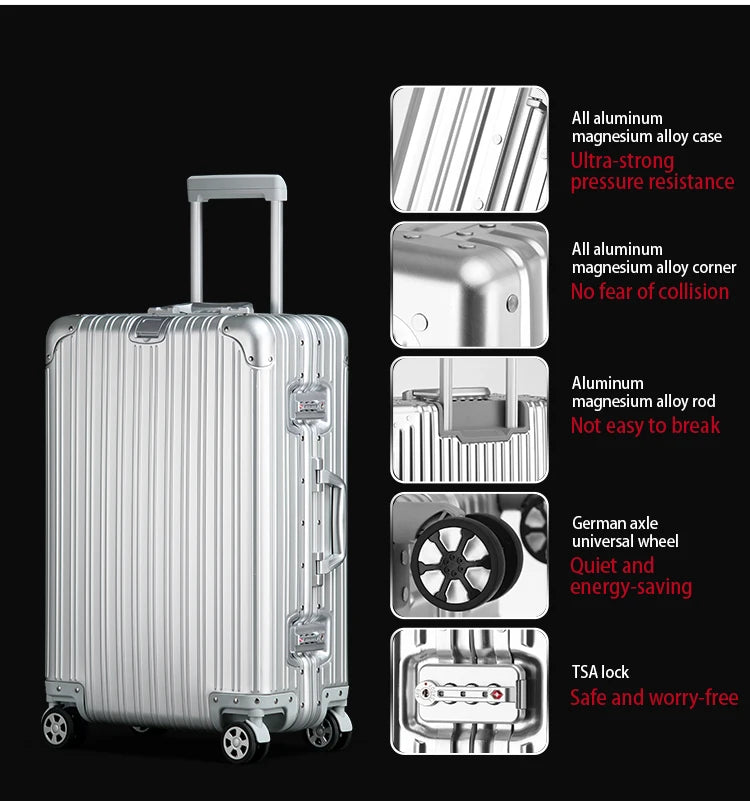 Valise Rigide Premium – Style Rimowa | Léger, Résistant & Élégant